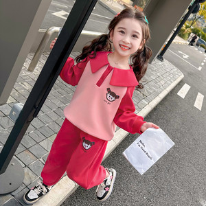 女童套装宝宝春装韩版洋气儿童运动休闲卫衣2三四5到6岁女孩衣服7