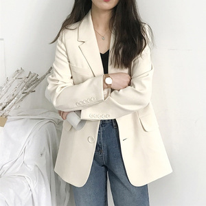 2020新款春季白色西装外套女韩版宽松薄款网红小西服休闲短款上衣