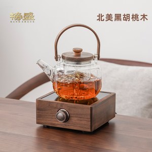 榜盛玻璃煮茶壶养生泡茶壶围炉煮茶电陶炉新款煮茶器煮茶炉套装