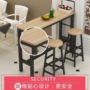 简约靠墙吧台桌简易长条桌家用餐桌客厅酒吧台高脚桌椅多功能定制