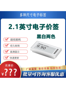 智能超市电子价签牌2.1英寸墨水屏TFT快速变价低能耗电子货架标签