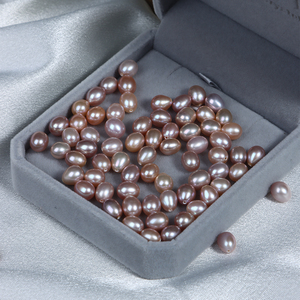 一颗价6mm半孔米珠彩色天然淡水珍珠散珠diy耳环吊坠流苏饰品diy