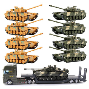 德立信坦克工程车儿童履带式军事系列耐摔仿真装甲车战车模型玩具