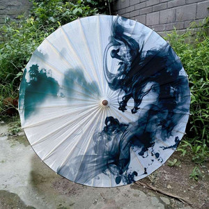泸州油纸伞防雨遮阳古典江南舞蹈cos装饰桐油雨伞男士水墨龙 包邮