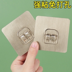 免打孔置物架粘贴片卡扣吸盘强力承重粘胶无痕浴室厨房墙壁挂钩爪