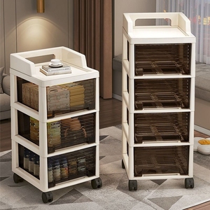 收纳柜抽屉式多层塑料办公室桌下可移动置物储物床头柜子卧室零食