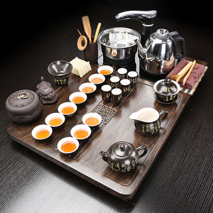 茶盘茶具套装整套全自动烧水壶一体茶台家用简约泡茶功夫茶海小型