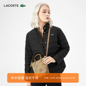 LACOSTE法国鳄鱼女装时尚纯色立领短款保暖鹅绒外套羽绒服|BF5482