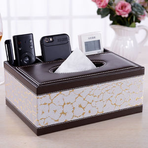 抽纸盒桌面收纳盒家用皮多功能纸巾盒客厅创意纸抽盒遥控器茶几