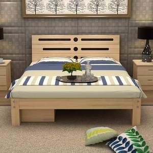 康木昂 实木床单人床 双人床松木 1.8米1.5米床 简约现代卧室家具