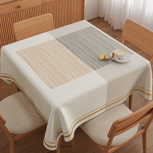 方桌桌布防油防水免洗餐桌布北欧风轻奢高级感台布正方形桌布
