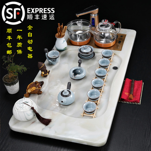 牛气冲天茶具套装家用一米茶盘欧式全自动一体泡茶烧水壶茶台托盘