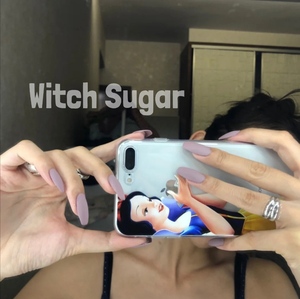 WitchSugar 2020冬季新款灰紫色磨砂欧美指甲片成品穿戴拆卸美甲