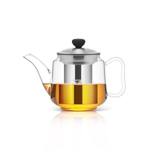 雅风耐高温玻璃泡茶壶不锈钢过滤冲茶器家用红茶茶具加厚透明茶壶