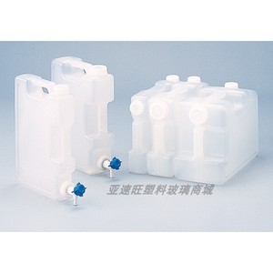 亚速旺日本方形瓶PP制塑料方桶3/5/10L户外车载水桶纯净水储水瓶