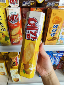 韩国进口好丽友原味薯片奶酪芝士味碳烤土豆片膨化零食64g新包装