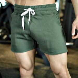 外贸光板夏季新款男士短裤纯色宽松休闲五分裤户外跑步训练健身裤
