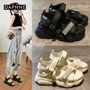 Daphne/达芙妮2024年夏季新款运动凉鞋女款魔术贴沙滩学生鞋爆款