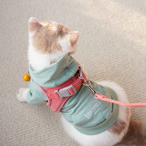 猫咪牵引绳背心式胸背带外出可爱英短专用防挣脱栓宠物猫小型绳子