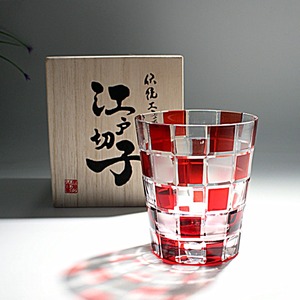 日式水晶玻璃杯威士忌酒杯日本江户切子工艺手工雕刻家用装饰礼品
