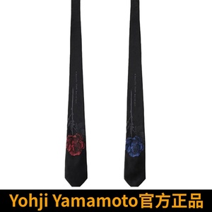 Yohji Yamamoto山本耀司领带 玫瑰花印花暗黑系列新真丝花卉S'yte