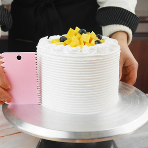 洺晴蛋糕塑料刮板 家用奶油刮刀3件套切面团软质刮油板 烘焙工具