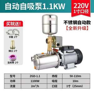 磅农村抽水棒自来水220v水泵家用小型增压泵罐高楼压力水塔不锈钢