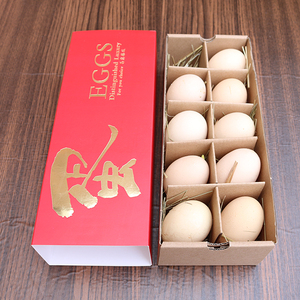 创意 10枚装鸡蛋礼盒高档土鸡蛋包装盒防震蛋托笨鸡蛋礼品盒 定制