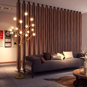 北欧现代仿木创意个性客厅卧室床头ins风网红中式禅意树枝落地灯