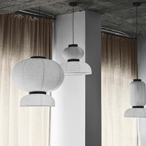 丹麦&Traditino日式侘寂风设计师艺术宣纸和纸灯客厅卧室餐厅吊灯