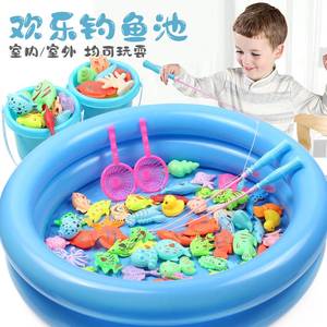 儿童吊鱼玩小儿玩具掉鱼小孩子捞鱼钓鱼宝宝1一3益智磁性早教婴儿