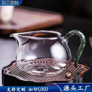创虹玻璃公道杯纯手工分茶器大号加厚高硼硅耐热茶海泡茶茶具包邮