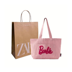 ZA女包大容量帆布托特包小红书同款可爱购物袋女生刺绣休闲手提包