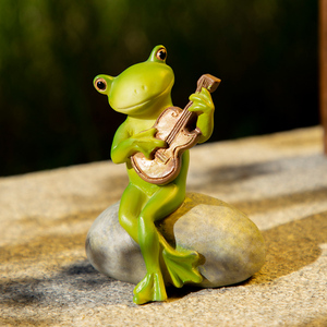 创意青蛙动物摆件花园庭院微景观花盆车载桌面家居装饰品生日礼品