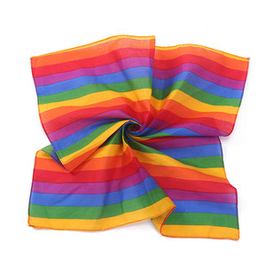 1PC Festival Rainbow Colorful Seven Stripes 55x55CM Unisex C