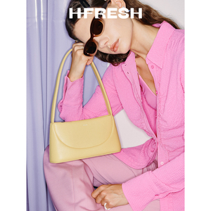 HFresh腋下包空气包2022夏季新款单肩手提包包女设计师款质感真皮