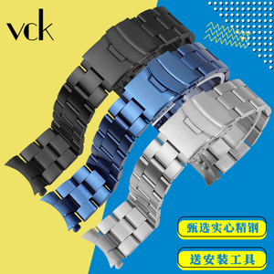 手表带钢带适配卡西欧MTP-1374/1375D/BEM-506/507金属精钢表链男