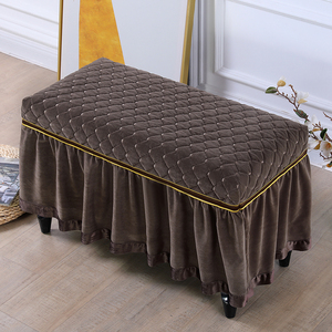 促凳子套罩欧式长方形换鞋凳通用长沙发长凳床尾凳套罩方凳子保新