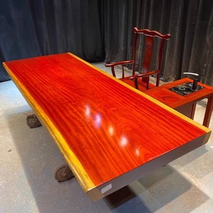 非洲红花梨大板实木茶台餐桌原木红木茶桌老板办公桌书桌1米8画案