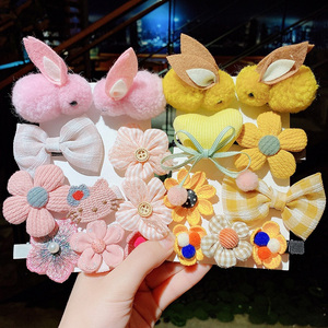 韩国儿童可爱超萌兔子花朵发夹女童宝宝公主小女孩发卡发饰头饰。
