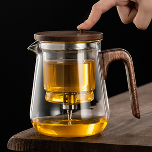 兴梵玻璃内胆飘逸杯泡茶壶茶水分离茶壶一键过滤沏茶壶茶具冲茶器