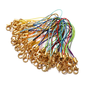 镀金彩色单圈龙虾扣涤纶手机绳挂件绳diy手机链包包挂件配件材料