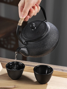 铁壶铸铁泡茶壶烧水壶煮茶器仿日本手工生铁老铁壶电陶炉套装家用