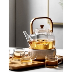 水果茶壶套装下午茶茶具北欧风格玻璃茶壶加热蜡烛煮茶花茶杯子
