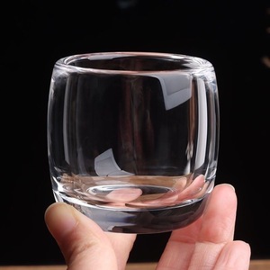 德国水晶扳指杯单杯高档水晶杯主人杯茶杯男玻璃二两白酒杯耐高温
