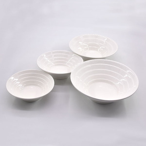 七寸斗笠碗8英寸汤碗喇叭白色水煮鱼碗陶瓷面碗家用饭店商用91012