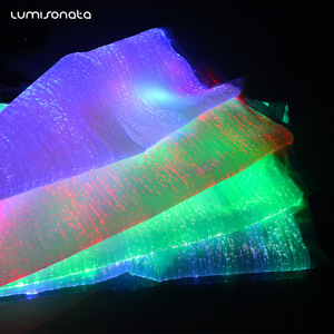 通体光纤发光面料 发光布光纤布 发光变色光纤面料新型功能性面料