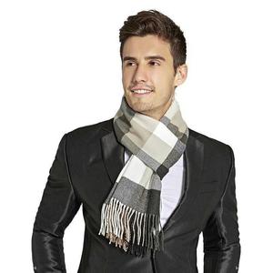 新款男士毛线围巾短款春秋冬季保暖薄款颈巾老年中年人青年礼品围