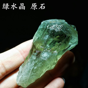 天然冰糖绿水晶骨干水晶原石羽毛摆件权杖长条形水晶石矿物标本