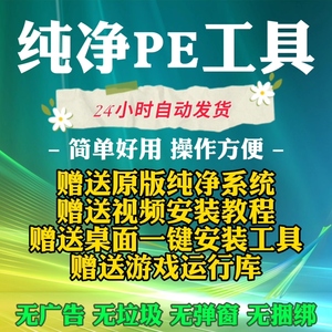 纯净版PE制作工具电脑U盘启动软件系统安装无捆绑广告m2nvme固态